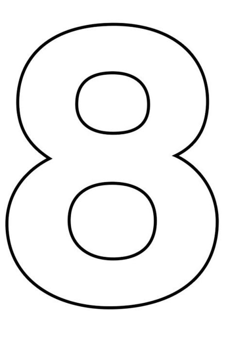 Free Printable Number Template Coloring Page