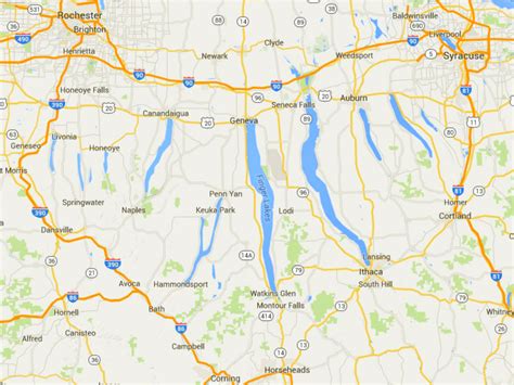 29 New York Finger Lakes Map Maps Database Source