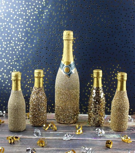 How To Glitter Champagne Bottles Glitter Champagne Bottles Glitter