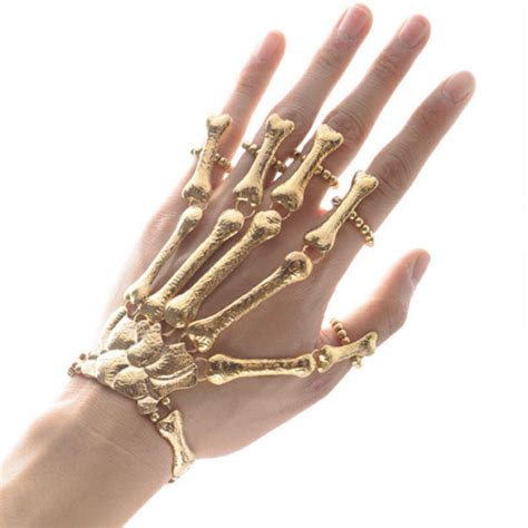 Skeleton Hand Ring Bracelet Unicun