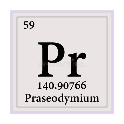 Praseodymium Periodic Table Of The Elements Vector Illustration Eps 10