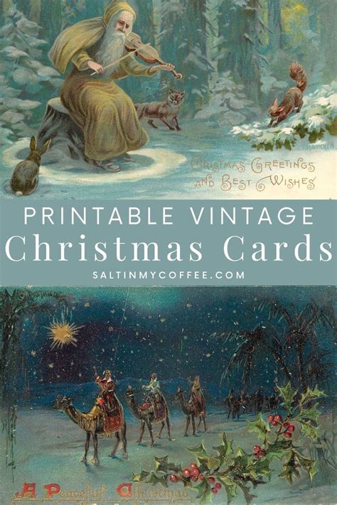 Free Printable Vintage Christmas Cards Salt In My Coffee Vintage