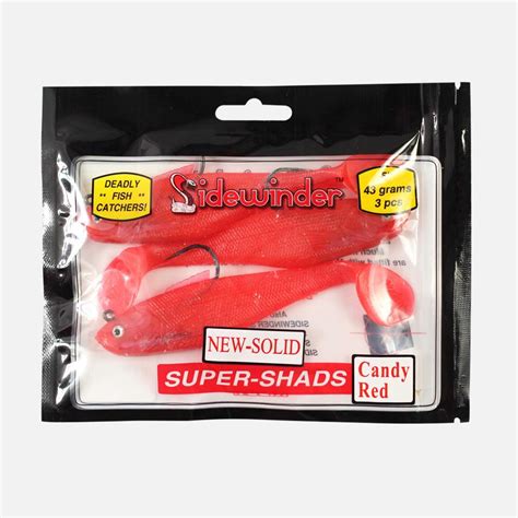 Sidewinder Super Solid Shad Candy Red 4 25 Grams Tackle Up