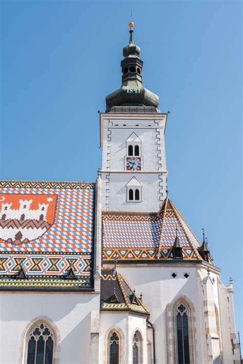 Saint Marks Church In Zagreb Editorial Image Image Of Faith