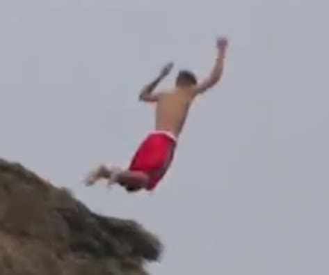 Justin Bieber Jumps Off Cliff Video