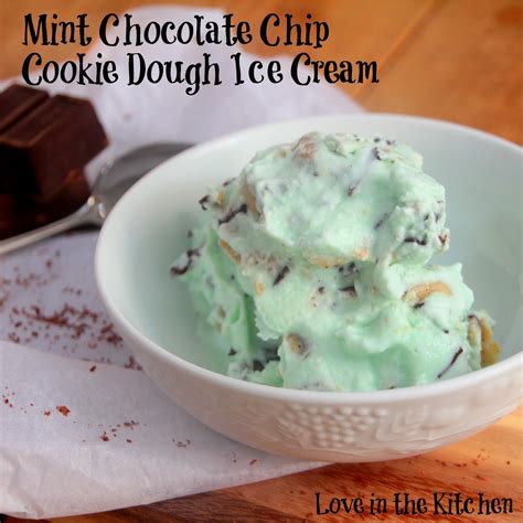 Love From The Kitchen Mint Chocolate Chip Cookie Dough Ice Cream