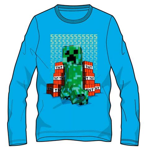 Minecraft T Shirt Langærmet Sssss Tnt