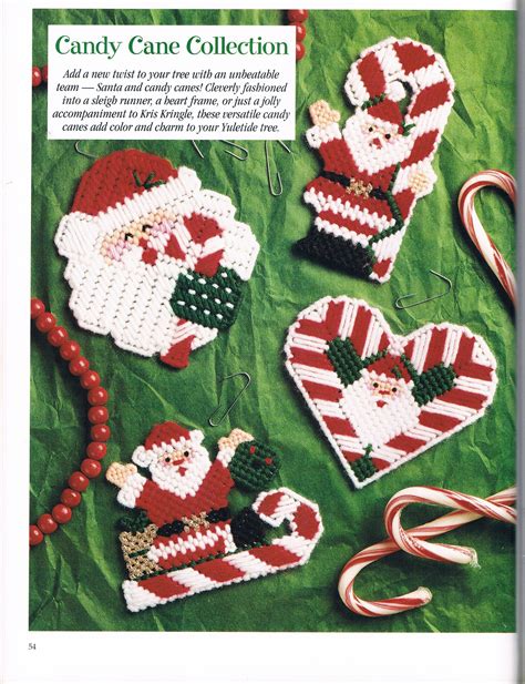 candy cane collection ornaments 1 2 plastic canvas patterns plastic canvas crafts plastic