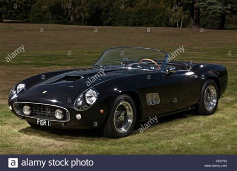 Black Classic Ferrari California Sports Car Stock Photo