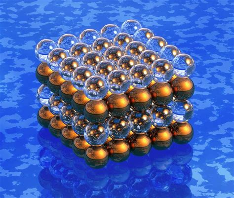 Model Of A Simple Cubic Crystal Lattice Photograph By Science Photo Library