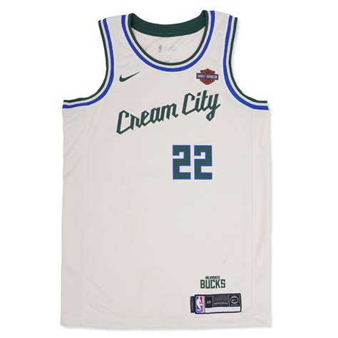 Giannis antetokounpo #34 milwaukee bucks cream city city edition cream large. Nike Milwaukee Bucks Khris Middleton Cream City Swingman ...