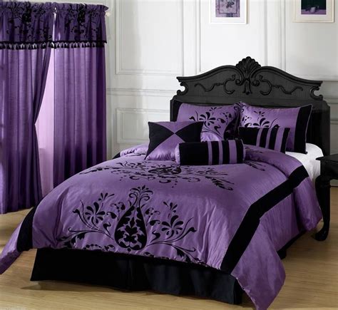 Gothic Nighttime Cozy Purple Bedroom Design Purple Bedrooms Girl Bedroom Designs Bedroom