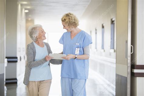 Nurse And Senior Patient Talking Stock Image F0140711 Science