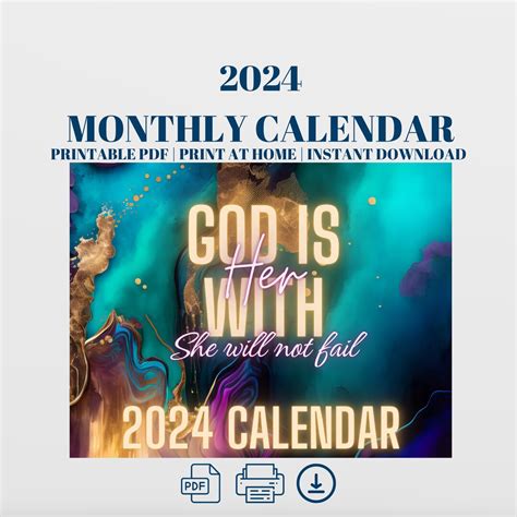 2024 Bible Verse Calendar Scripture Wall Calendar Christian Calendar