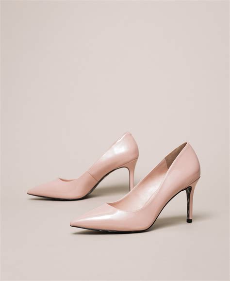 Patent Leather Court Shoes Woman Pink Twinset Milano