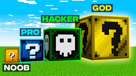 Noob Vs Pro Vs Hacker Vs God Lucky Block Challenge In Minecraft