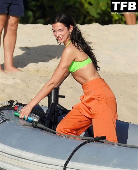 Dua Lipa Shows Off Her Bikini Body Tits While On Holiday In St Barts