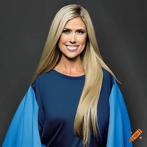 Christina El Moussa Getting Her Hair Trimmed In A Blue Salon Cape