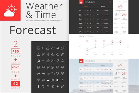 Weather And Time Weather Forecast Graphic Templates Envato Elements