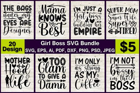 Girl Boss Svg Bundle Bundle · Creative Fabrica