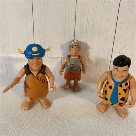 Vintage The Flintstones Movie Action Figure Toy Lot Mattel 5 Inch Set