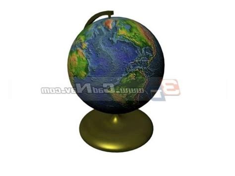 Office Desk Plastic World Globes Free 3d Model Max Vray Open3dmodel