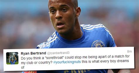 England Chelsea Defender Ryan Bertrand Apologises For Foul Mouth Tweet After Withdrawing From