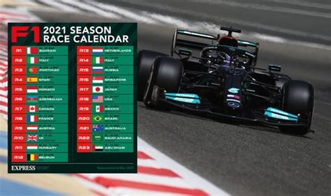 F1 calendar: Full Formula One schedule for 2021 including all 23 Grand