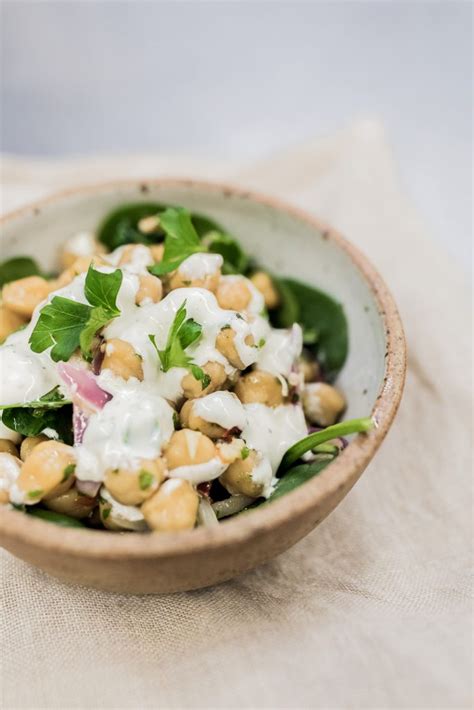 Healthy Warm Chickpea Salad Hej Doll Simple Modern Living By