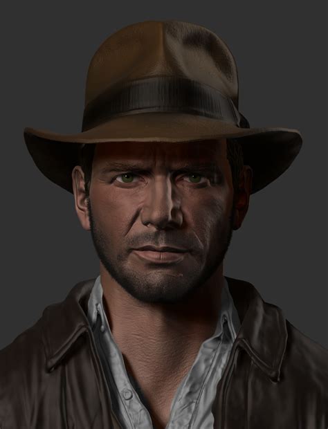 Head Sculpture Indiana Jones And Richard Deckard Optional