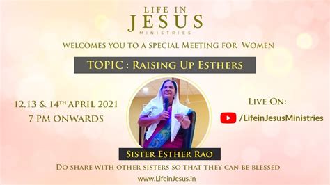 378 Hindi Raising Up Esthers Day1 Life Of Deborah And Abhigail Sis Esther Rao 1204