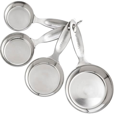 Martha Stewart Collection 4 Pc Stainless Steel Measuring Cup Set