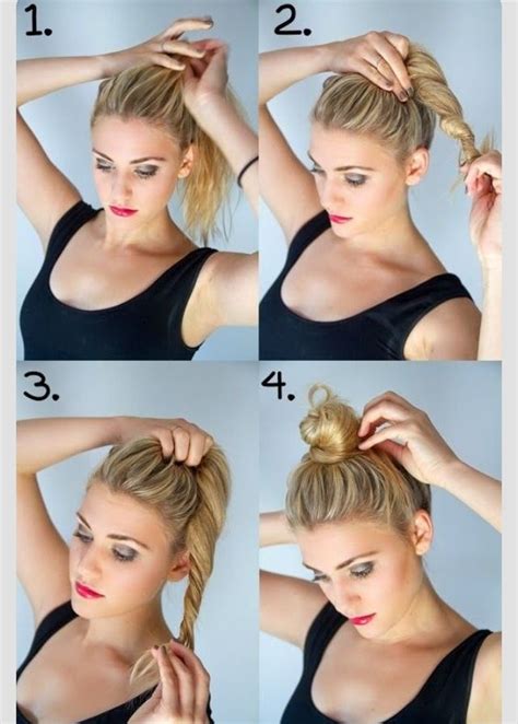 How To Make A Top Knot Long Hair Tips Hair Bun Tutorial Messy Bun