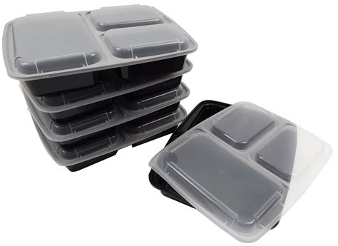 Table To Go 150 Pack Bento Lunch Boxes With Lids 3 Compartment 36 Oz