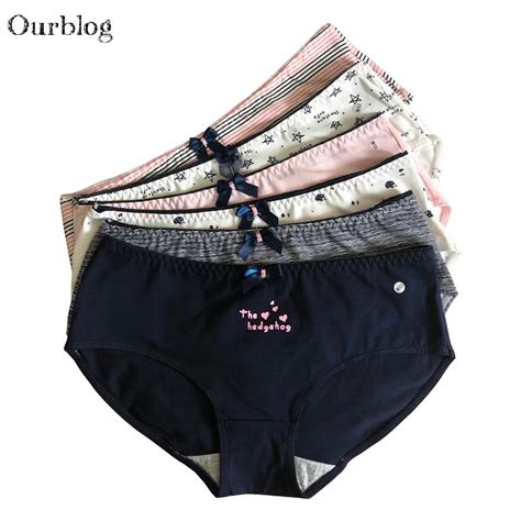 Ourblog 5pcslot M L Xl Sexy Ladies Cotton Briefs Womens Panties Underwear Female Ropa Interior