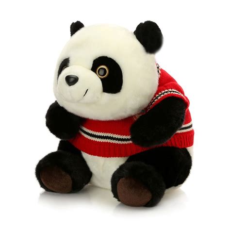 Panda Stuffed Animal Super Cute Plush Panda Soft Toy With Red Sweater