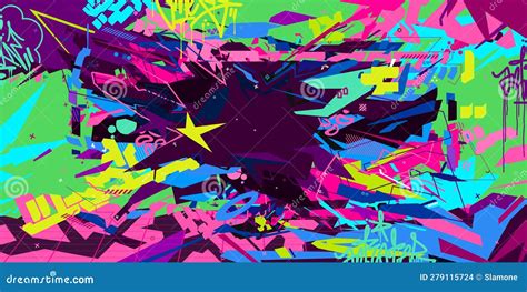 Sci Fi Futuristic Metaverse Cyber Colorful Abstract Urban Street Art