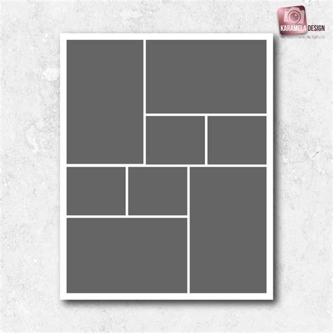 8x10 Collage Templates Photo Collage Templates Photo Etsy In 2020