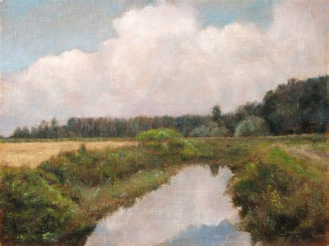 Country Pond Landscape Oil Painting Fine Arts Gallery Original