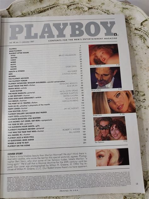 Playboy Magazine January Marilyn Monroe The Nude Marilyn Pom Jami