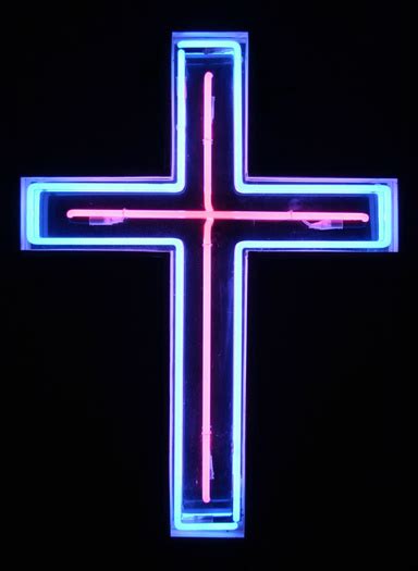 Second Life Marketplace Crucifix Neon Sign