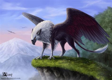 Griffin Dawn By Azany On Deviantart Mythical Creatures Magical