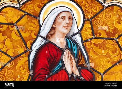Saint Monica Was The Mother Of Saint Augustine Stained Glass Window