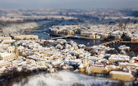 Sfondi Città Paesaggio Urbano Cielo La Neve Inverno Praga Tilt