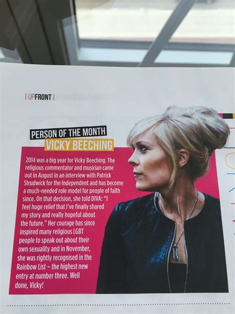 Best Selling Lgbt Publication ‘diva Magazine Feature Vicky As Person Of The Month Vicky
