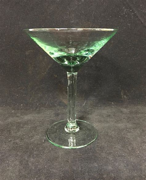 Retro Green Martini Glasses 4