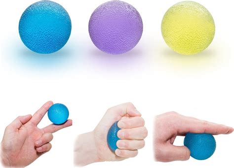 Therapy Grip Balls Relieves Stresses Strengthen Fingers Palm Forearms Wrist Hand Squeeze