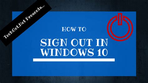 How To Sign Out In Windows 10