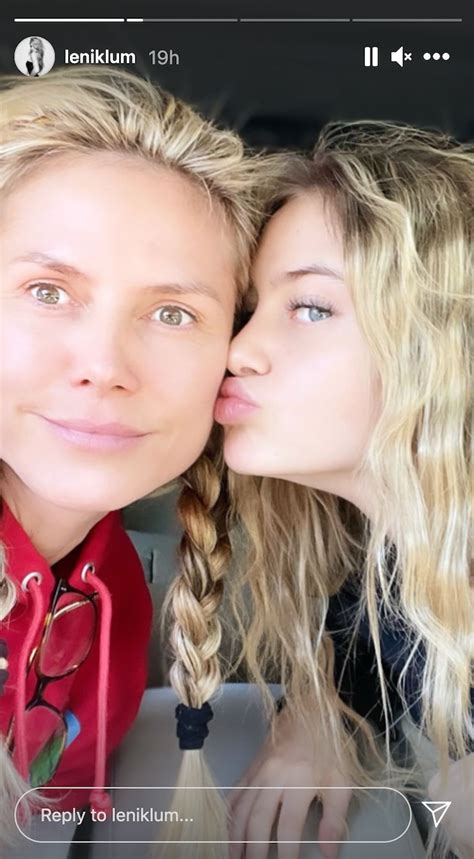 See Heidi Klums Daughter Leni Looking Like Her Twin In New Selfies