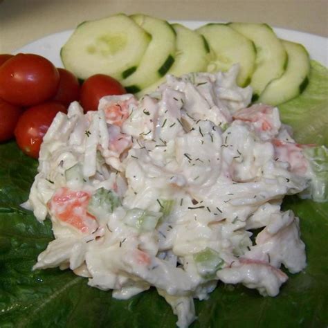 After a lot of experimenting, hubby has decided that. Creamy Crab Salad | Recipe in 2019 | Seafood salad, Crab salad, Crab recipes